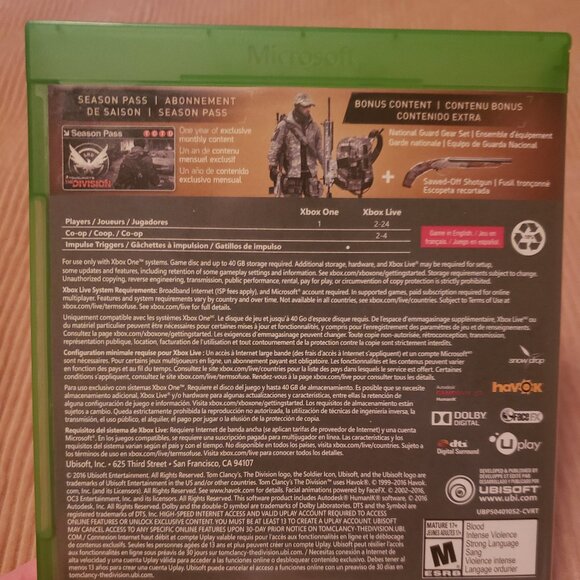 Tom Clancy's The Division Gold Edition for Xbox One - Picture 3 of 9